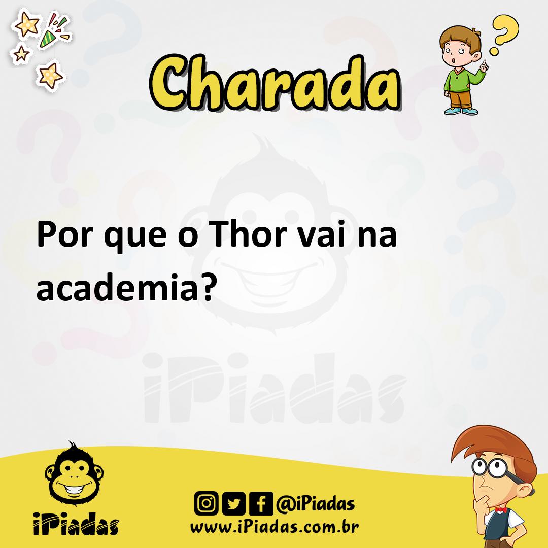 Ilustração de Por que o Thor vai na academia? no iPiadas