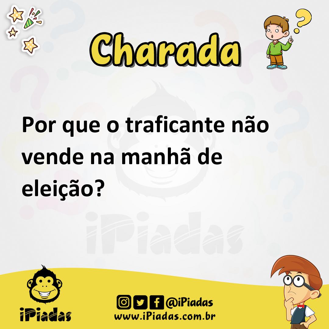 Ilustração de Por que o traficante não vende na manhã de elei��ão? no iPiadas