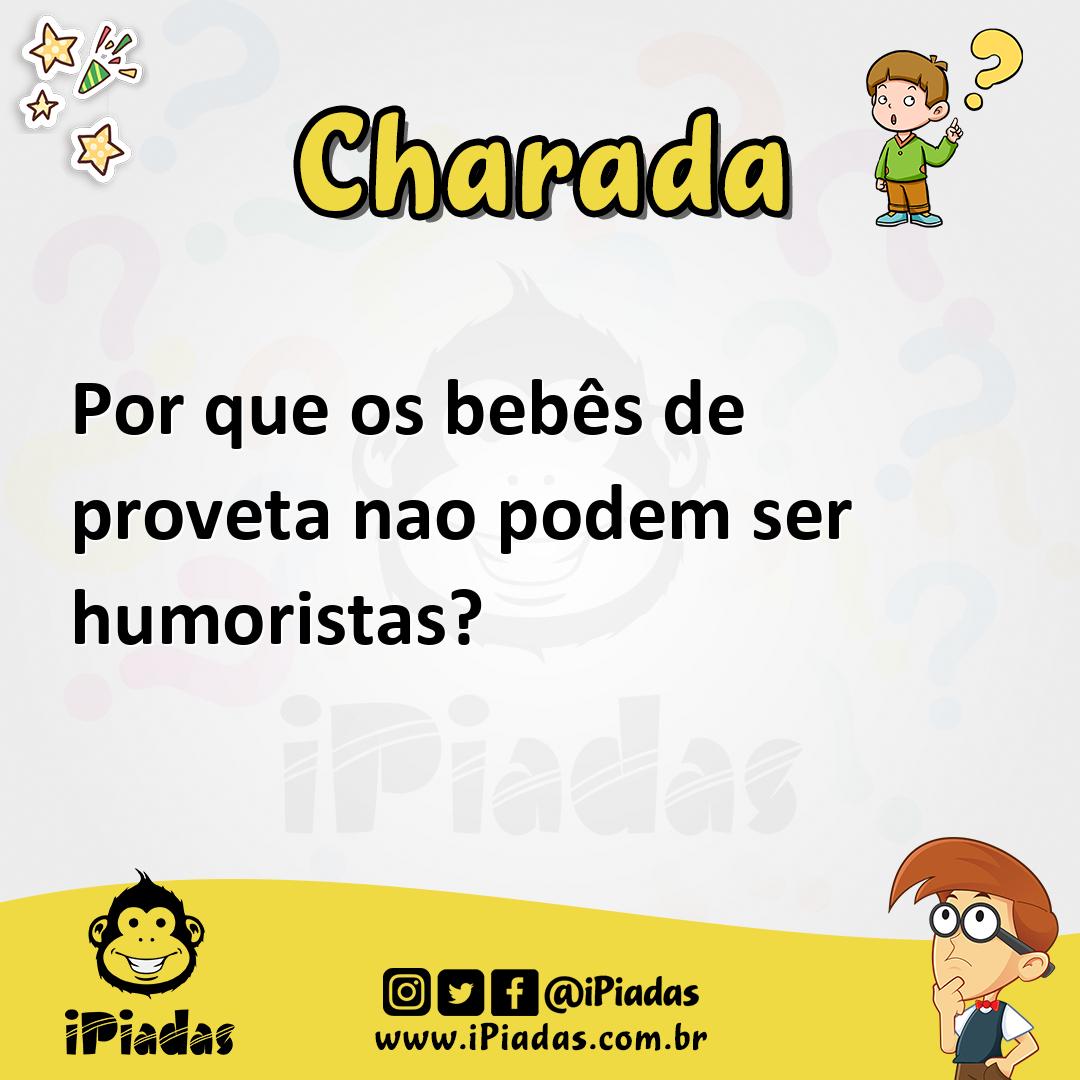 Ilustração de Por que os bebês de proveta nao podem ser humoristas? no iPiadas