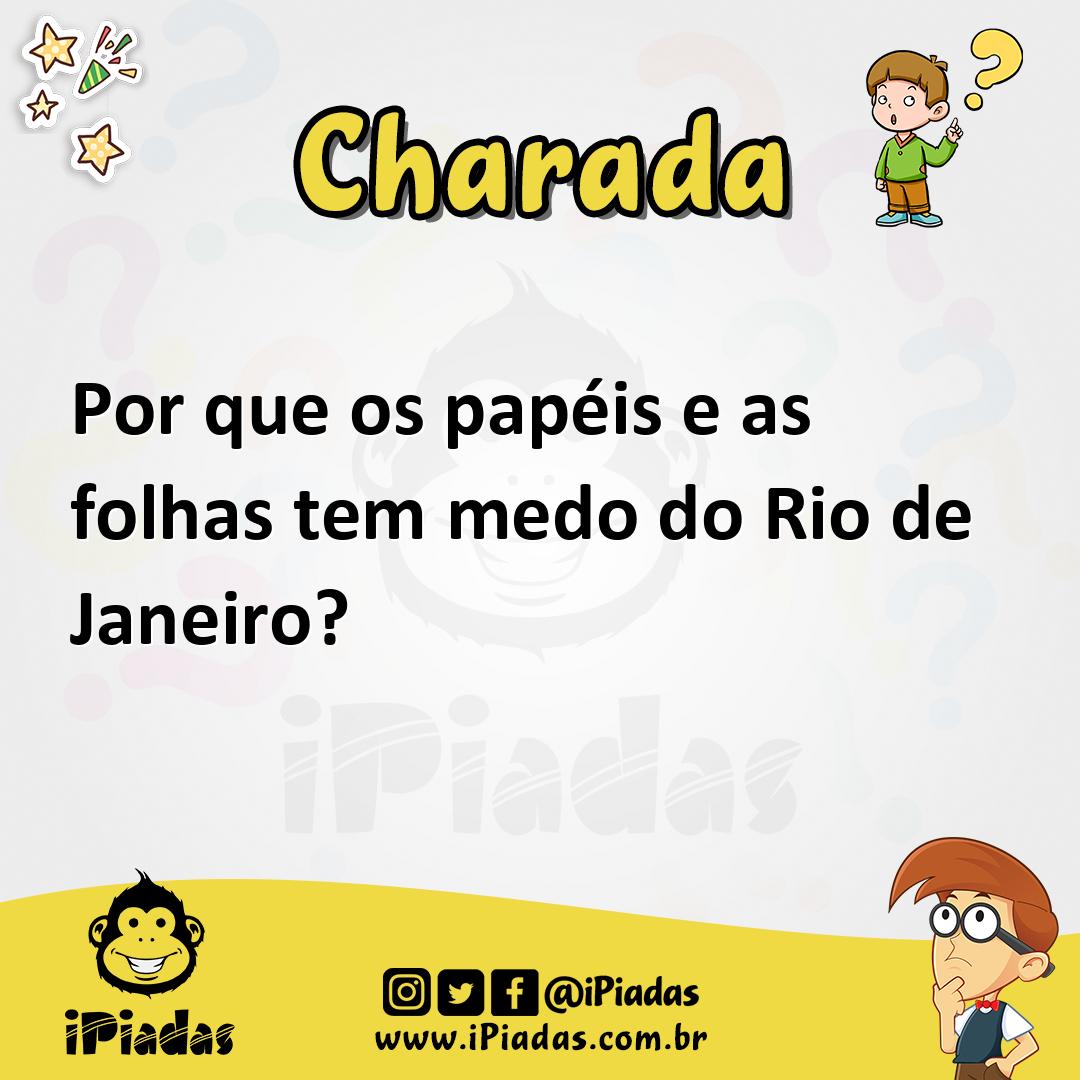 Ilustração de Por que os papéis e as folhas tem medo do Rio de Janeiro? no iPiadas
