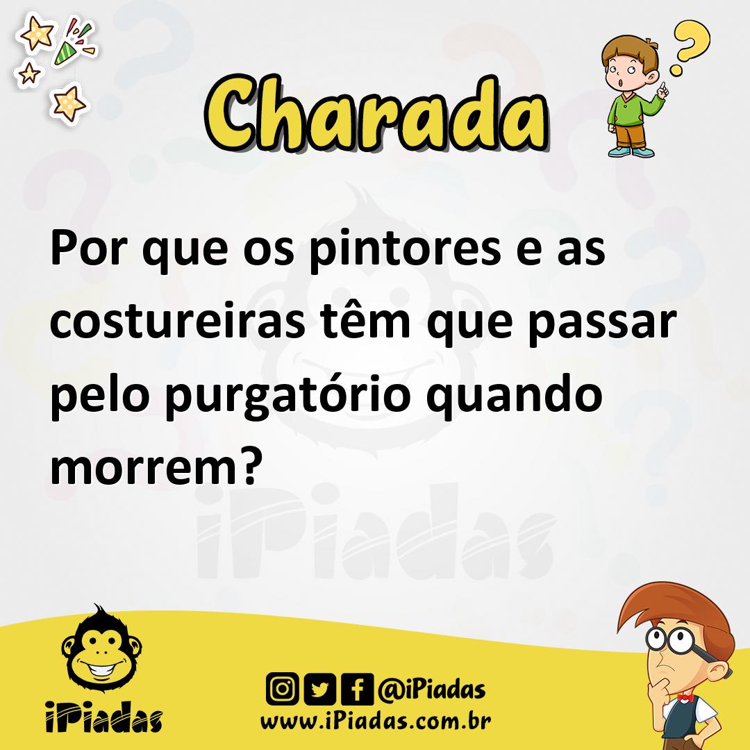 Ilustração de Por que os pintores e as costureiras têm que passar pelo purgatório quando morrem? no iPiadas