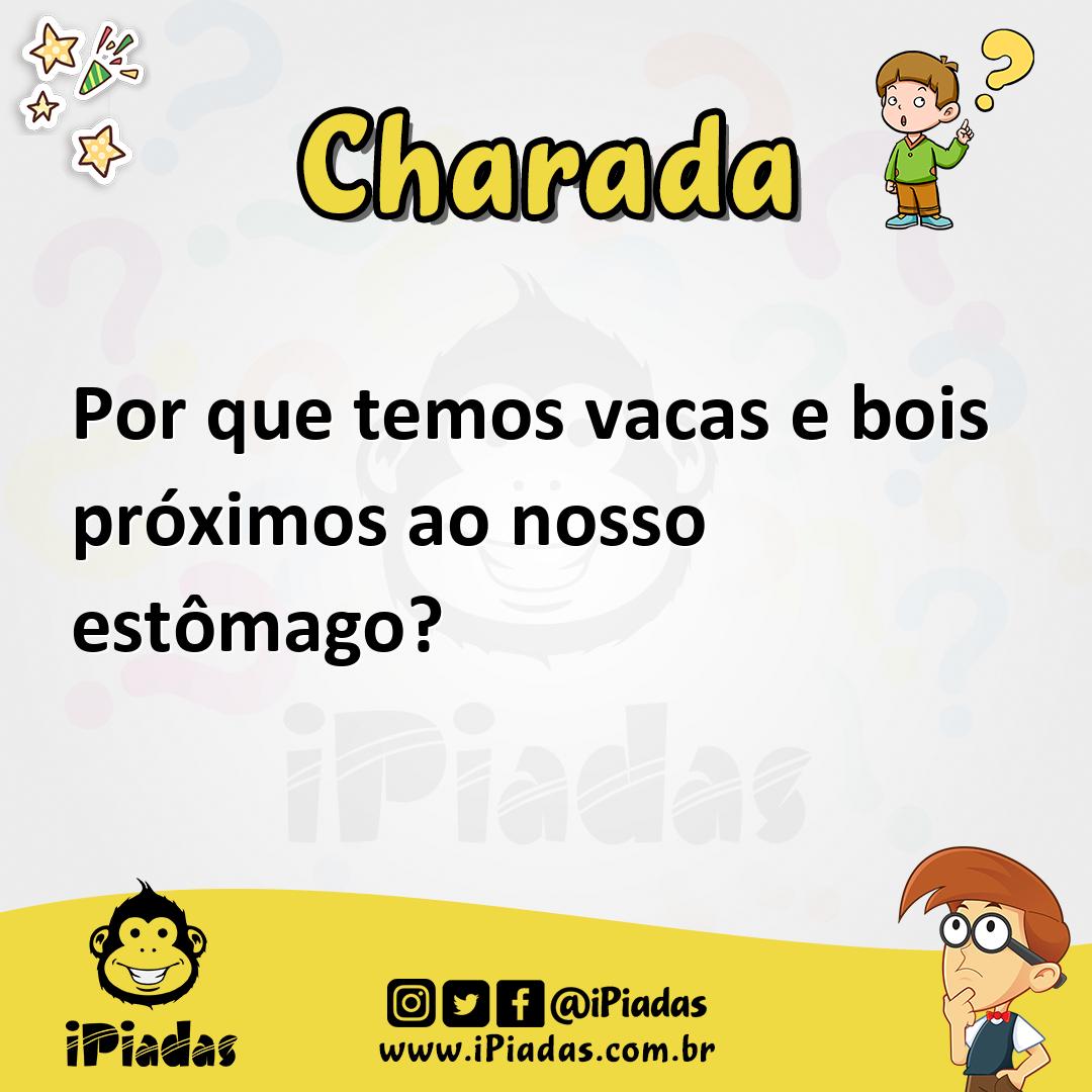 Ilustração de Por que temos vacas e bois próximos ao nosso estômago? no iPiadas