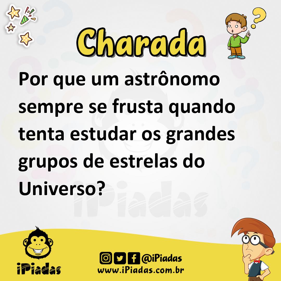 Ilustração de Por que um astrônomo sempre se frusta quando tenta estudar os grandes grupos de estrelas do Universo? no iPiadas