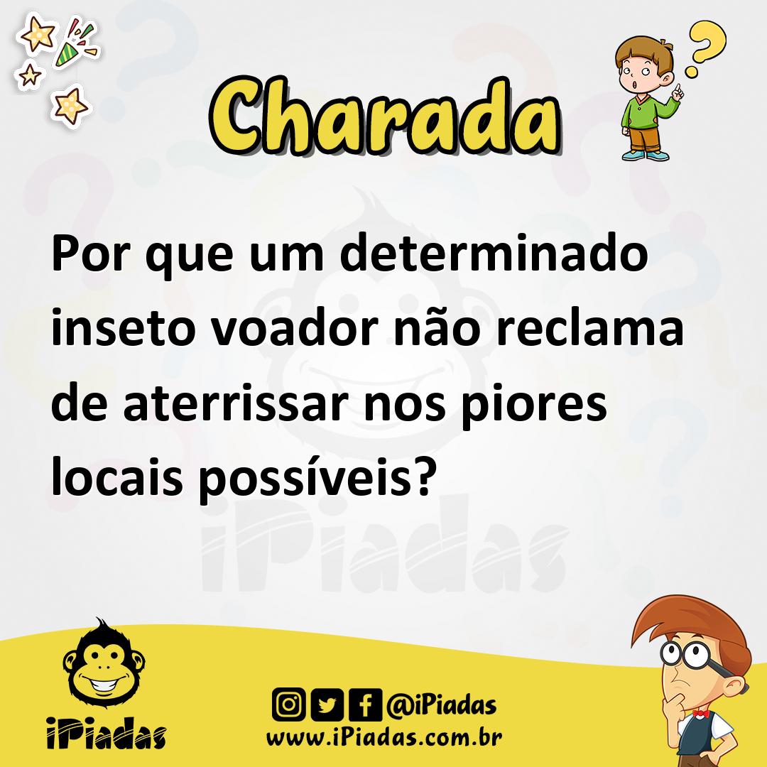 Ilustração de Por que um determinado inseto voador não reclama de aterrissar nos piores locais possíveis? no iPiadas