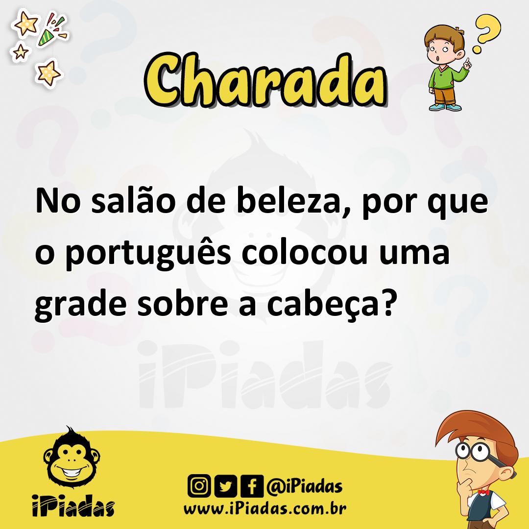 Ilustração de No salão de beleza, por que o português colocou uma grade sobre a cabeça? no iPiadas