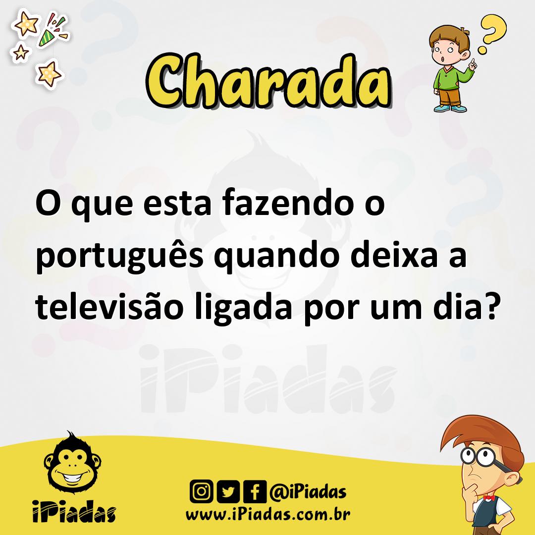 O que esta fazendo o português quando deixa a televisão ligada por um dia?