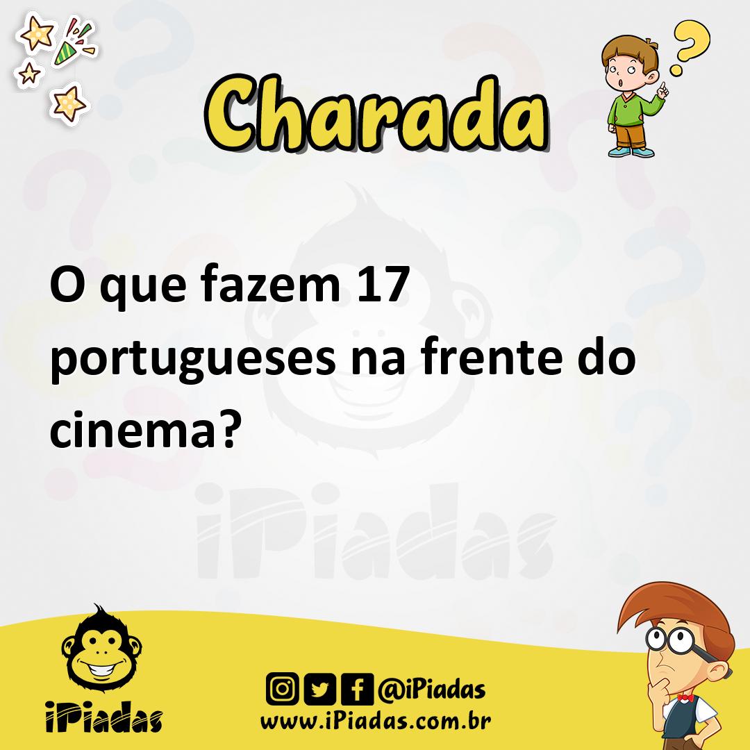 Ilustração de O que fazem 17 portugueses na frente do cinema? no iPiadas