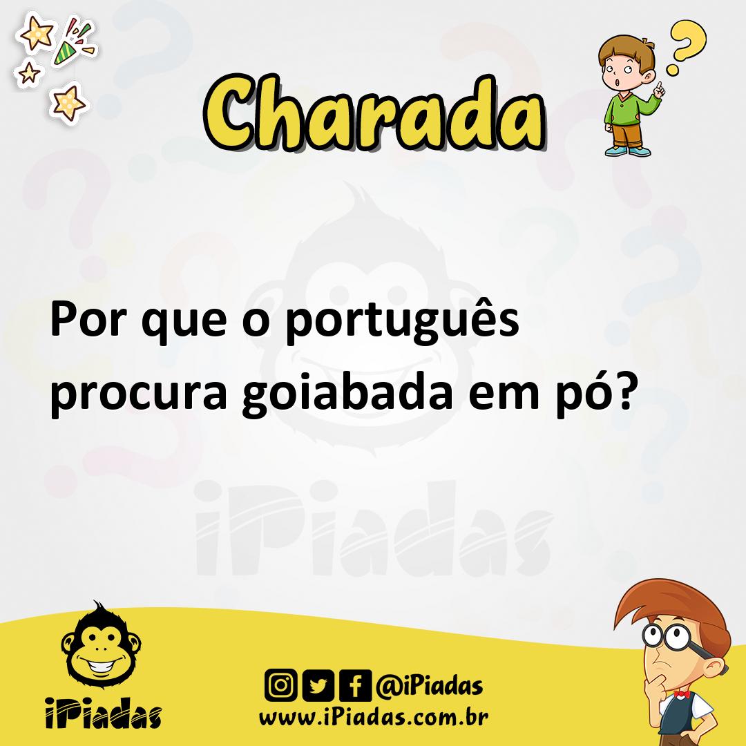 Ilustração de Por que o português procura goiabada em pó? no iPiadas
