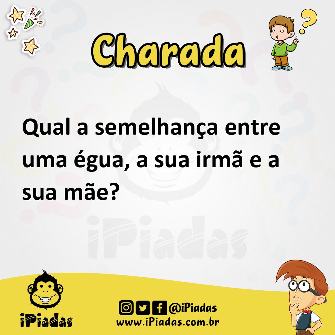 Ilustração de Qual a semelhança entre uma égua, a sua irmã e a sua mãe? no iPiadas