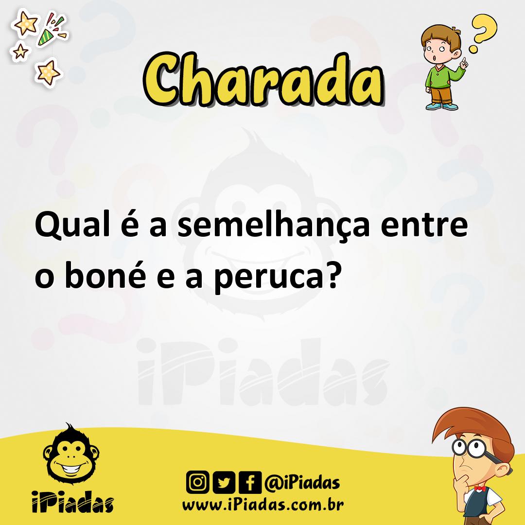 Ilustração de Qual é a semelhança entre o boné e a peruca? no iPiadas