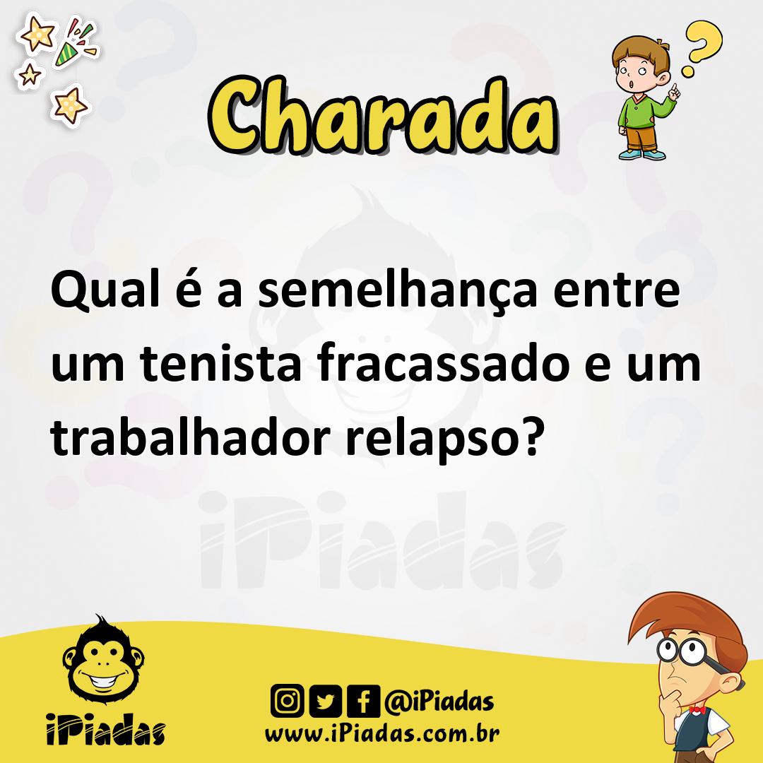 Ilustração de Qual é a semelhança entre um tenista fracassado e um trabalhador relapso? no iPiadas