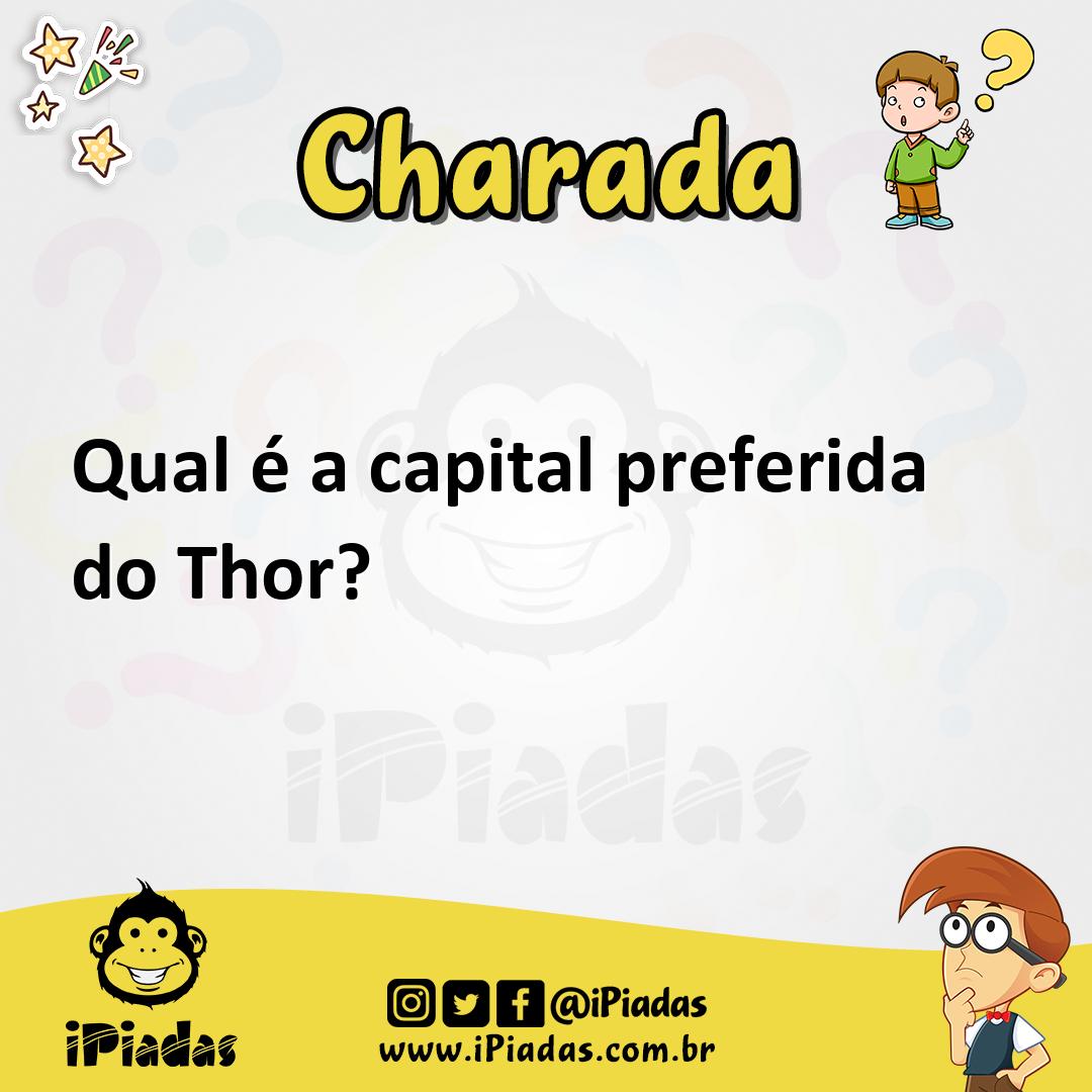 Ilustração de Qual é a capital preferida do Thor? no iPiadas