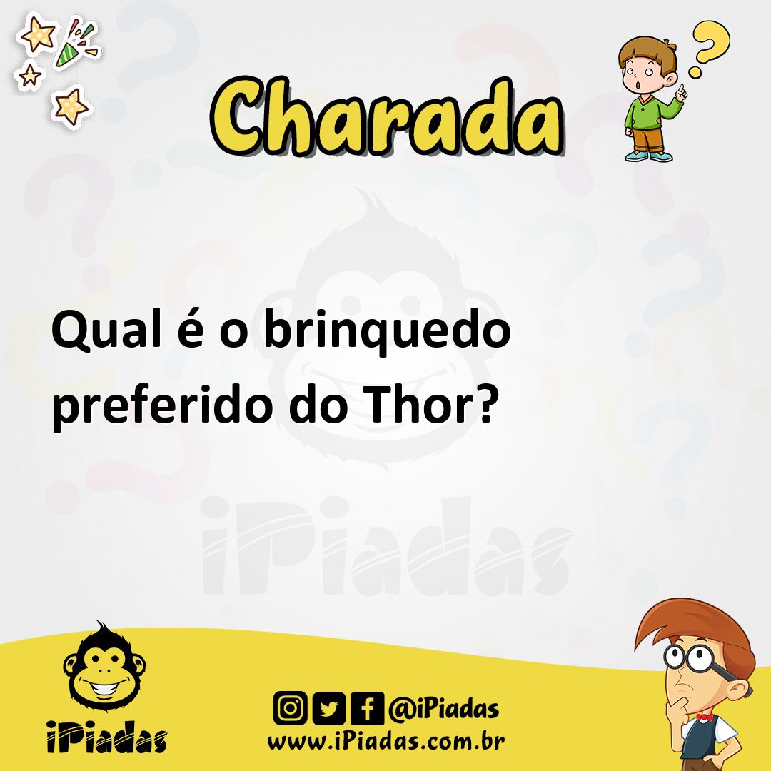 Ilustração de Qual é o brinquedo preferido do Thor? no iPiadas