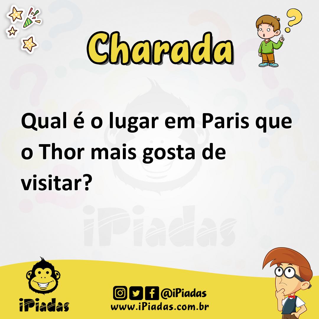 Ilustração de Qual é o lugar em Paris que o Thor mais gosta de visitar? no iPiadas