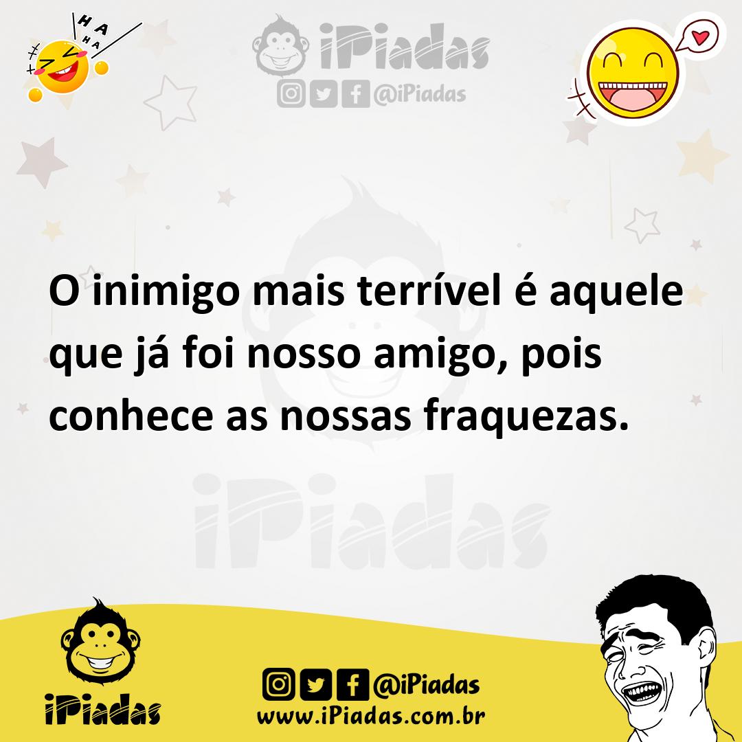 Ilustração de O inimigo mais terrível é aquele que já foi nosso amigo, pois conhece... no iPiadas