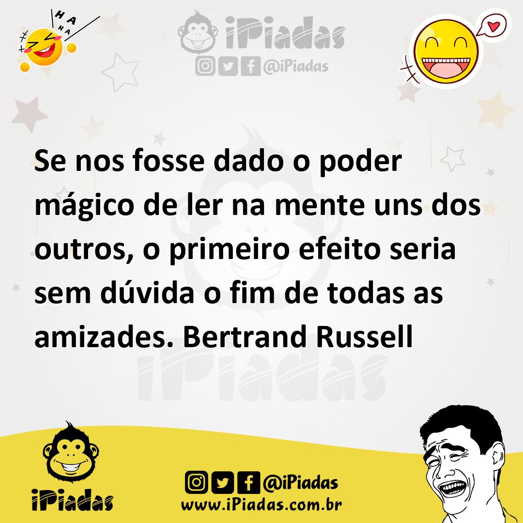 Ilustração de Se nos fosse dado o poder mágico de ler na mente uns dos outros, o pri... no iPiadas