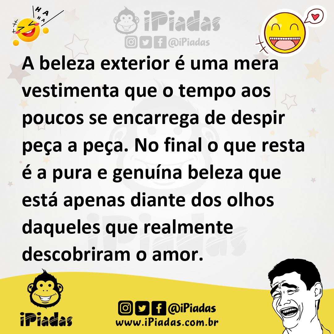 Ilustração de A beleza exterior é uma mera vestimenta que o tempo aos poucos se enca... no iPiadas