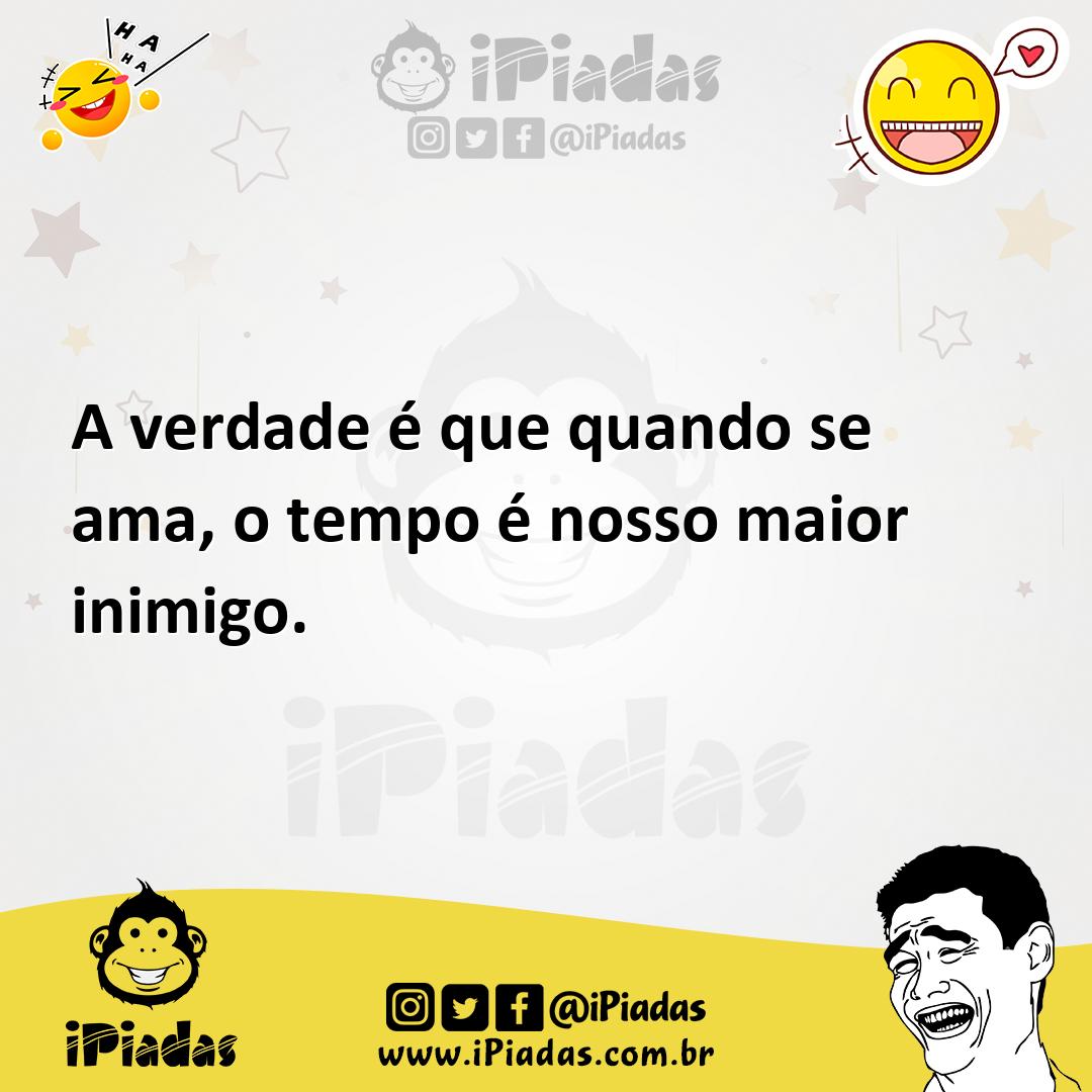 Ilustração de A verdade é que quando se ama, o tempo é nosso maior inimigo. no iPiadas