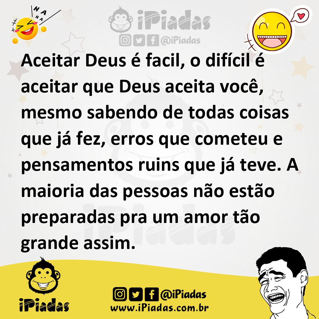 Ilustração de Aceitar Deus é facil, o difícil é aceitar que Deus aceita você, mesmo... no iPiadas