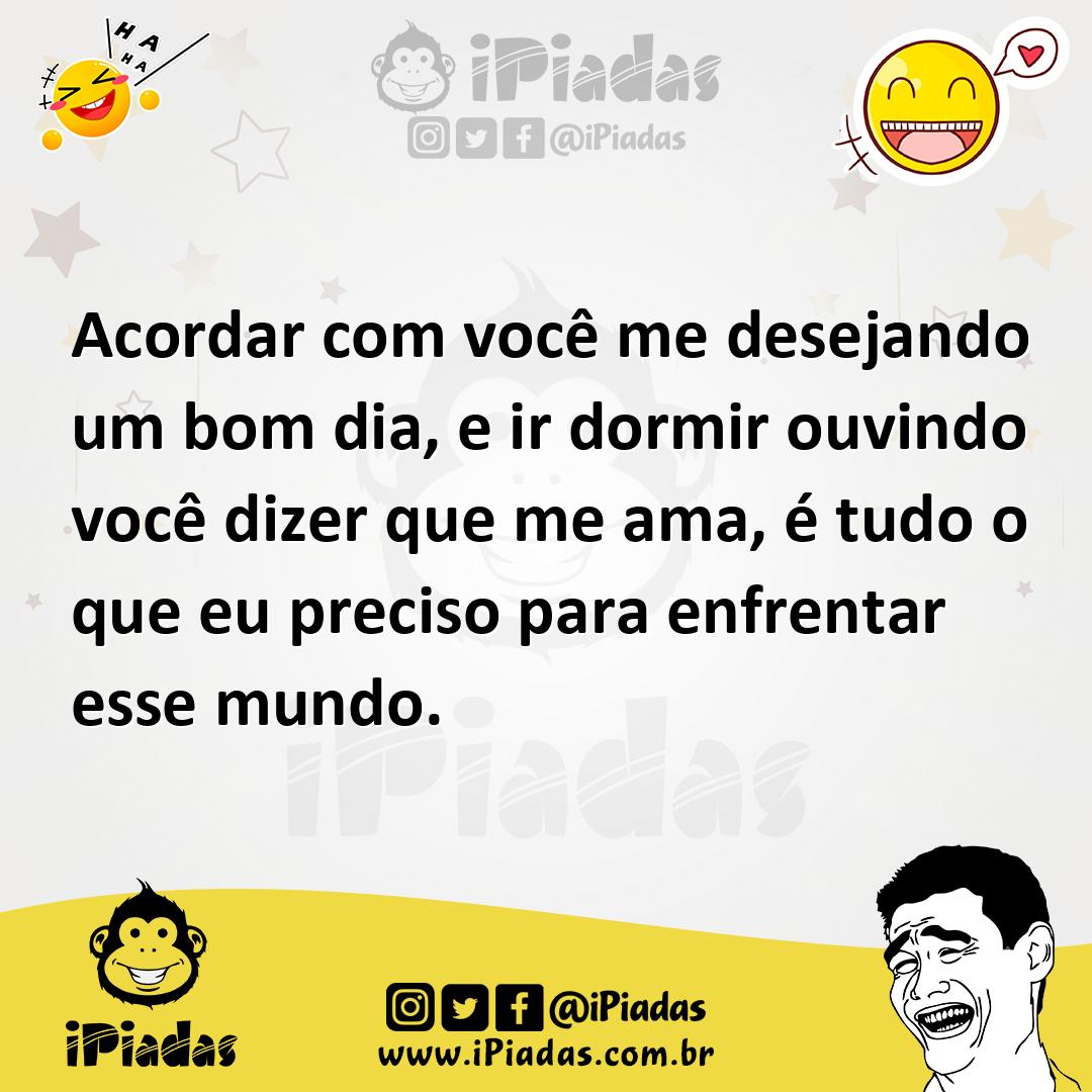 Ilustração de Acordar com você me desejando um bom dia, e ir dormir ouvindo você diz... no iPiadas