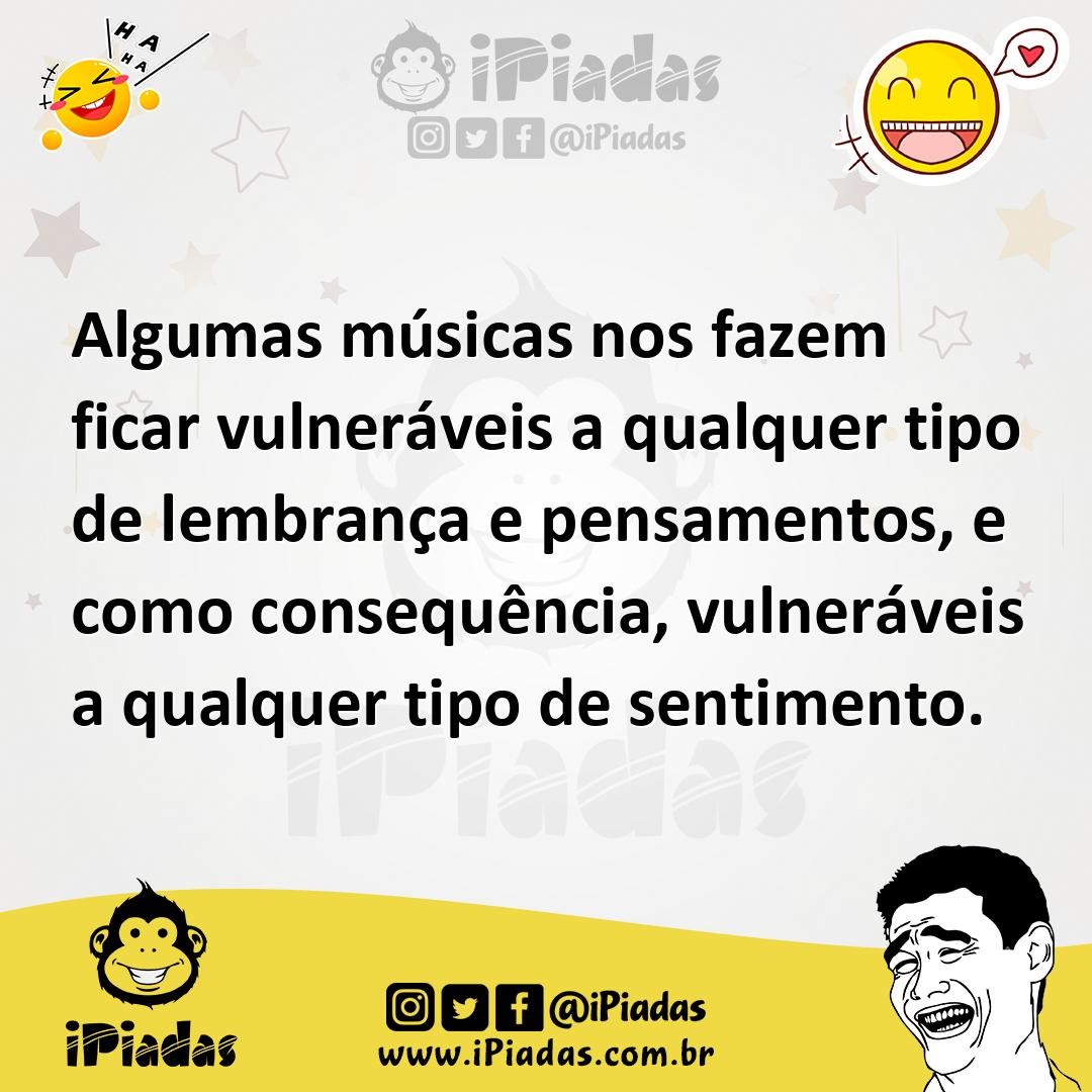 Ilustração de Algumas músicas nos fazem ficar vulneráveis a qualquer tipo de lembran... no iPiadas