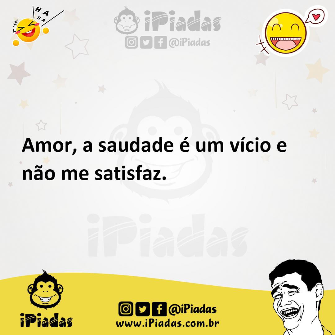 Ilustração de Amor, a saudade é um vício e não me satisfaz. no iPiadas