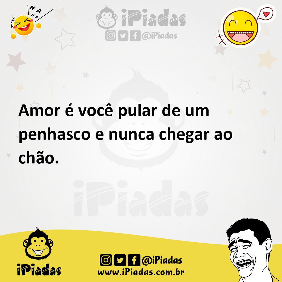 Ilustração de Amor é você pular de um penhasco e nunca chegar ao chão. no iPiadas