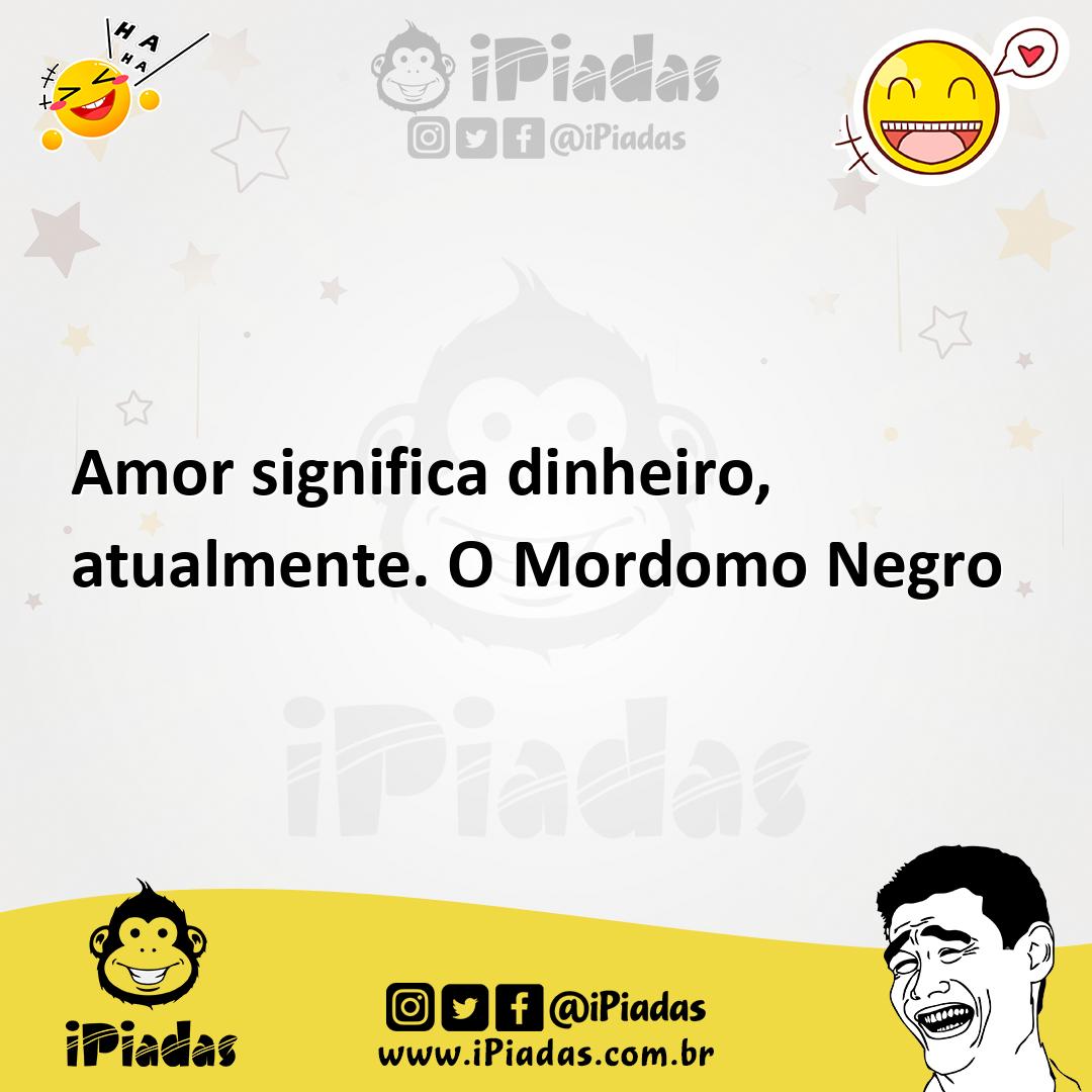 Ilustração de Amor significa dinheiro, atualmente. O Mordomo Negro no iPiadas