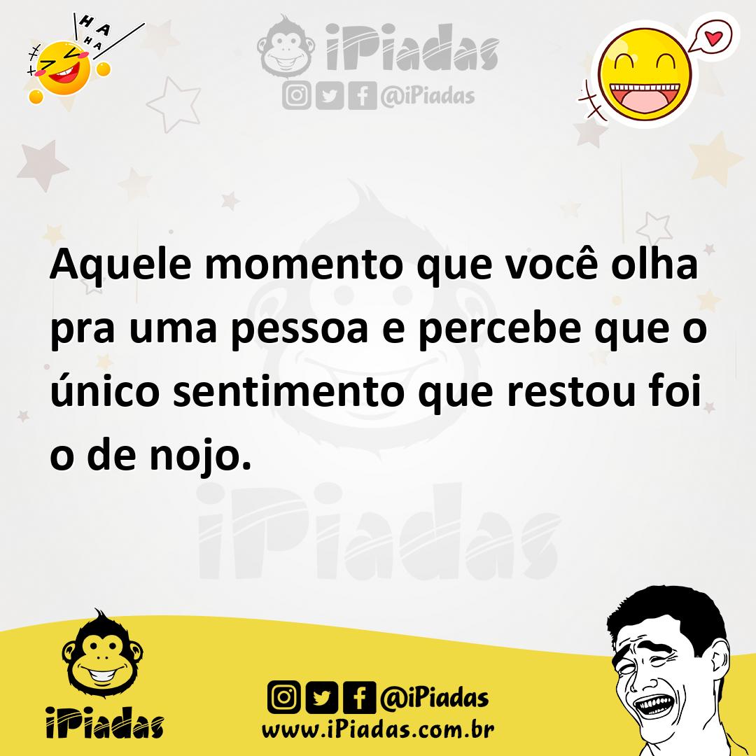 Ilustração de Aquele momento que você olha pra uma pessoa e percebe que o único sent... no iPiadas