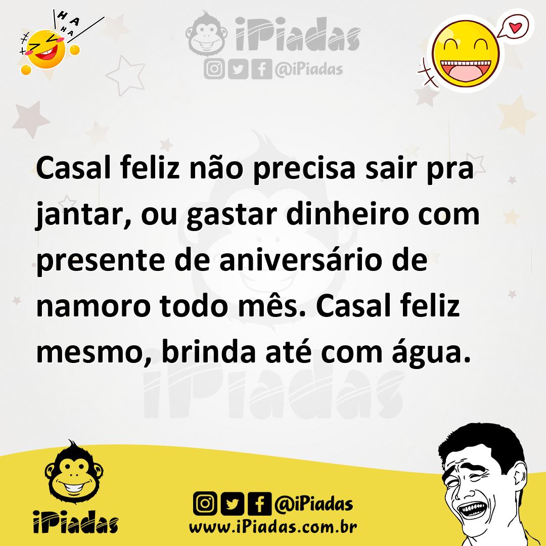Ilustração de Casal feliz não precisa sair pra jantar, ou gastar dinheiro com presen... no iPiadas