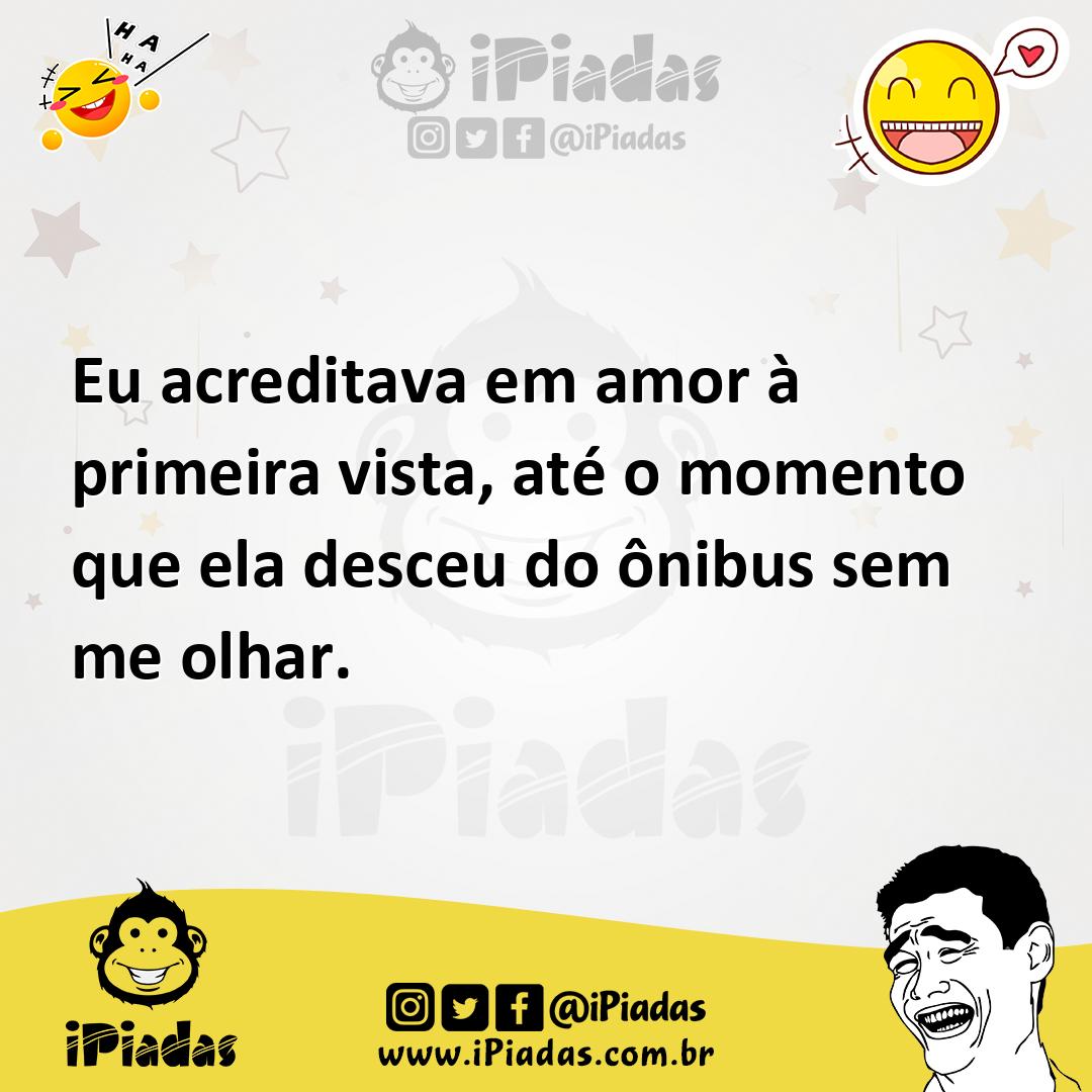 Ilustração de Eu acreditava em amor à primeira vista, até o momento que ela desceu d... no iPiadas