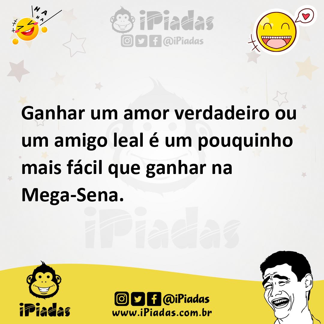 Ilustração de Ganhar um amor verdadeiro ou um amigo leal é um pouquinho mais fácil q... no iPiadas