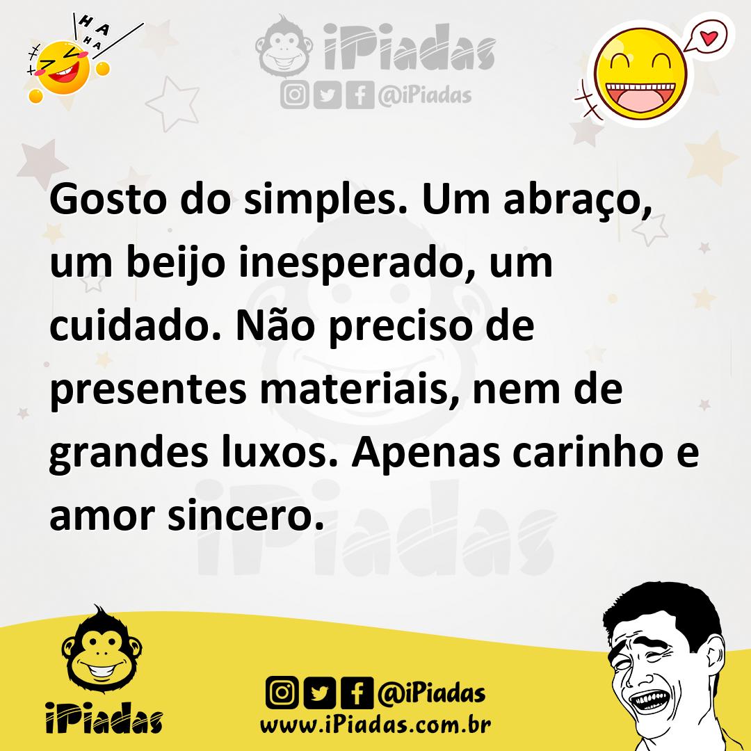Ilustração de Gosto do simples. Um abraço, um beijo inesperado, um cuidado. Não prec... no iPiadas