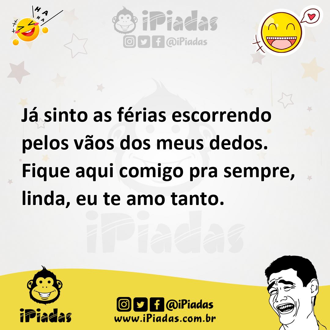 Ilustração de Já sinto as férias escorrendo pelos vãos dos meus dedos. Fique aqui co... no iPiadas