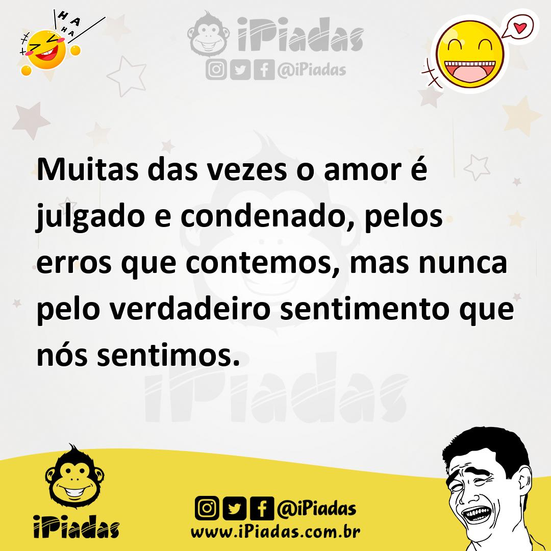 Ilustração de Muitas das vezes o amor é julgado e condenado, pelos erros que contemo... no iPiadas