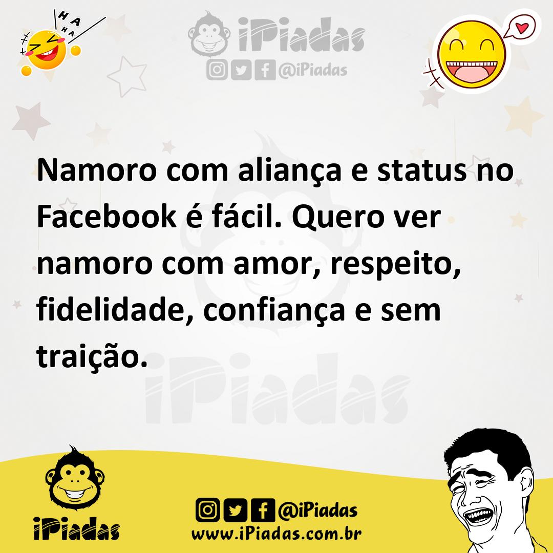 Ilustração de Namoro com aliança e status no Facebook é fácil. Quero ver namoro com... no iPiadas