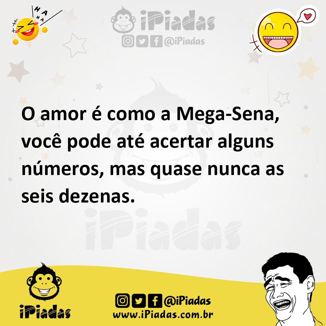 Ilustração de O amor é como a Mega-Sena, você pode até acertar alguns números, mas q... no iPiadas