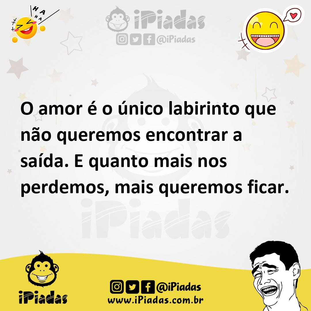 Ilustração de O amor é o único labirinto que não queremos encontrar a saída. E quant... no iPiadas