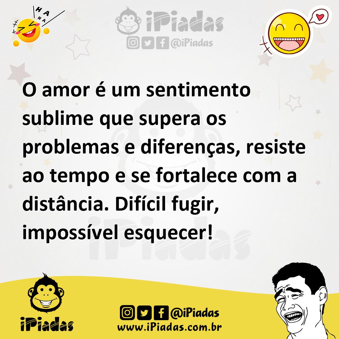 Ilustração de O amor é um sentimento sublime que supera os problemas e diferenças, r... no iPiadas