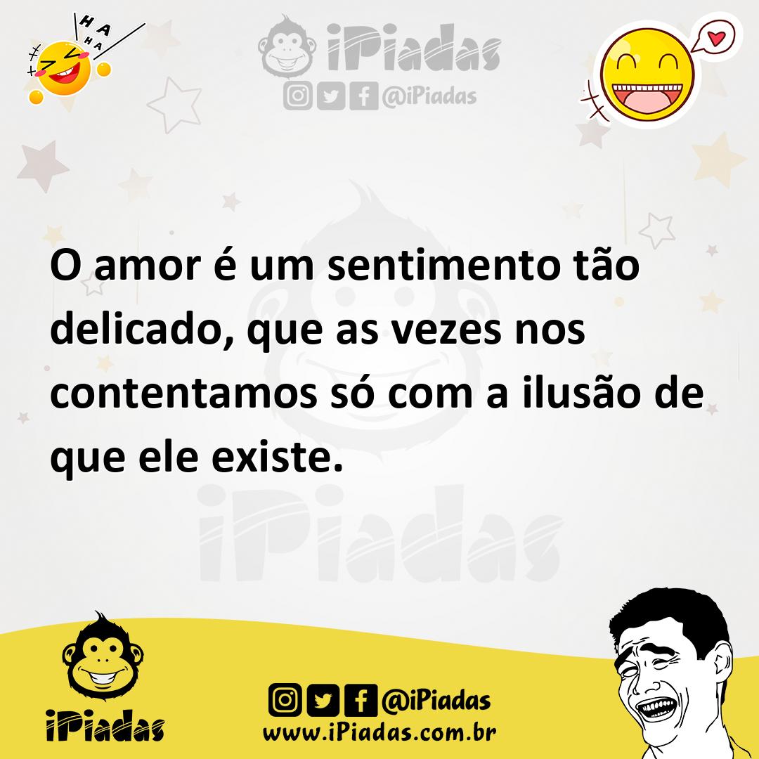 Ilustração de O amor é um sentimento tão delicado, que as vezes nos contentamos só c... no iPiadas