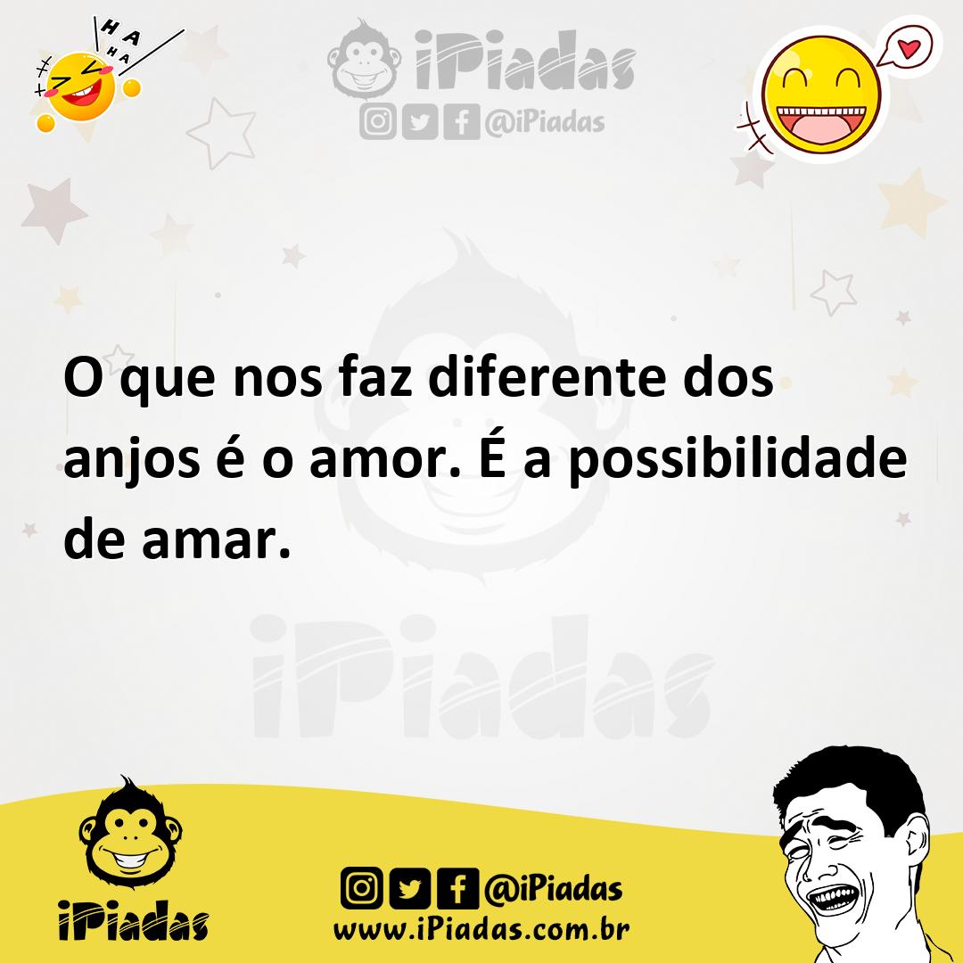 Ilustração de O que nos faz diferente dos anjos é o amor. É a possibilidade de amar. no iPiadas