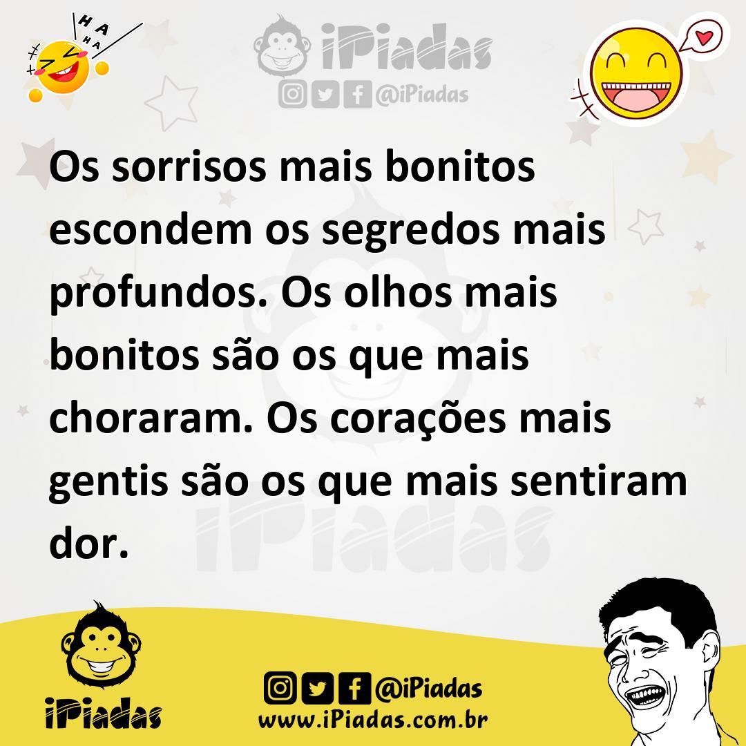 Ilustração de Os sorrisos mais bonitos escondem os segredos mais profundos. Os olhos... no iPiadas