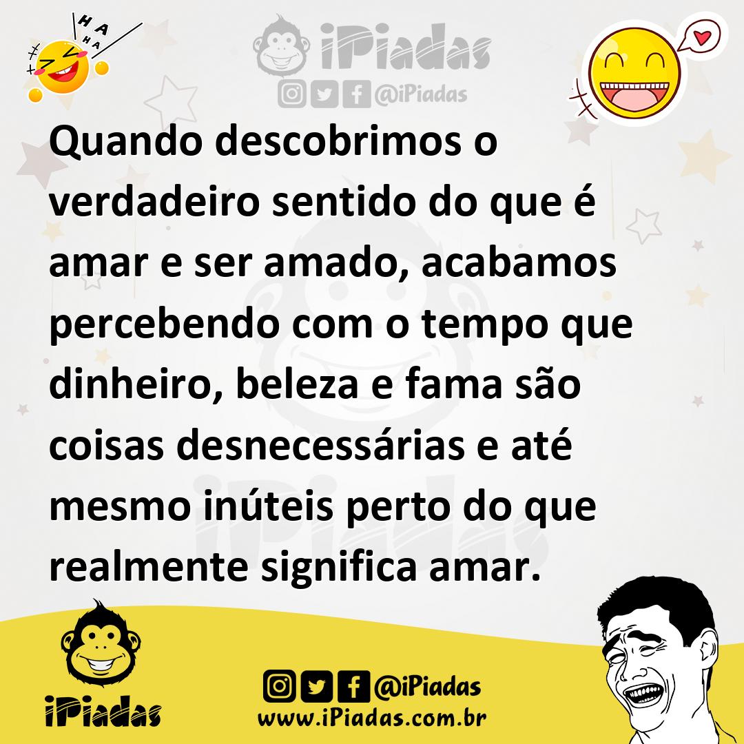 Ilustração de Quando descobrimos o verdadeiro sentido do que é amar e ser amado, aca... no iPiadas