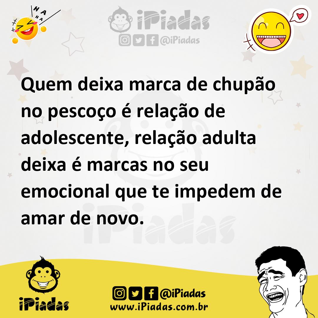 Ilustração de Quem deixa marca de chupão no pescoço é relação de adolescente, relaçã... no iPiadas