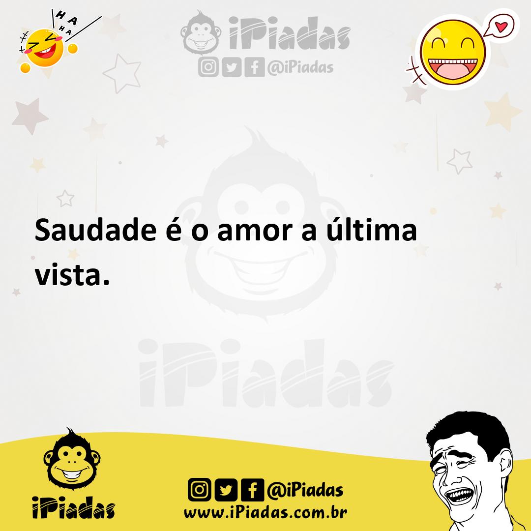 Ilustração de Saudade é o amor a última vista. no iPiadas
