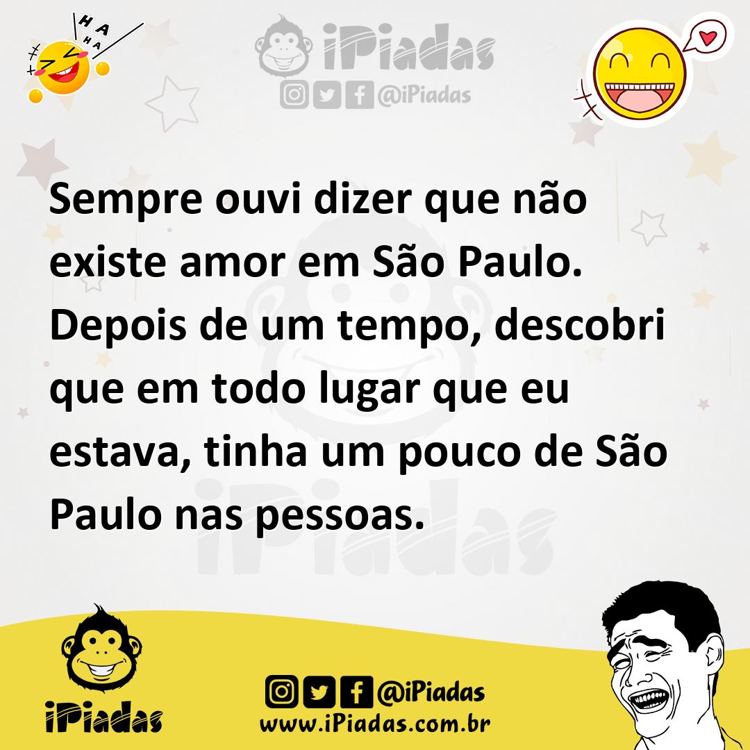 Ilustração de Sempre ouvi dizer que não existe amor em São Paulo. Depois de um tempo... no iPiadas