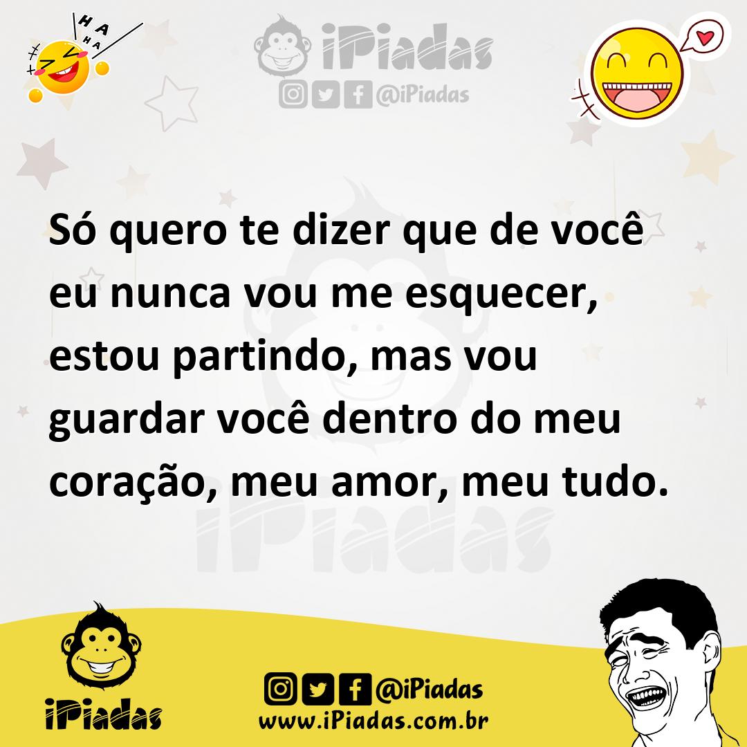 Ilustração de Só quero te dizer que de você eu nunca vou me esquecer, estou partindo... no iPiadas