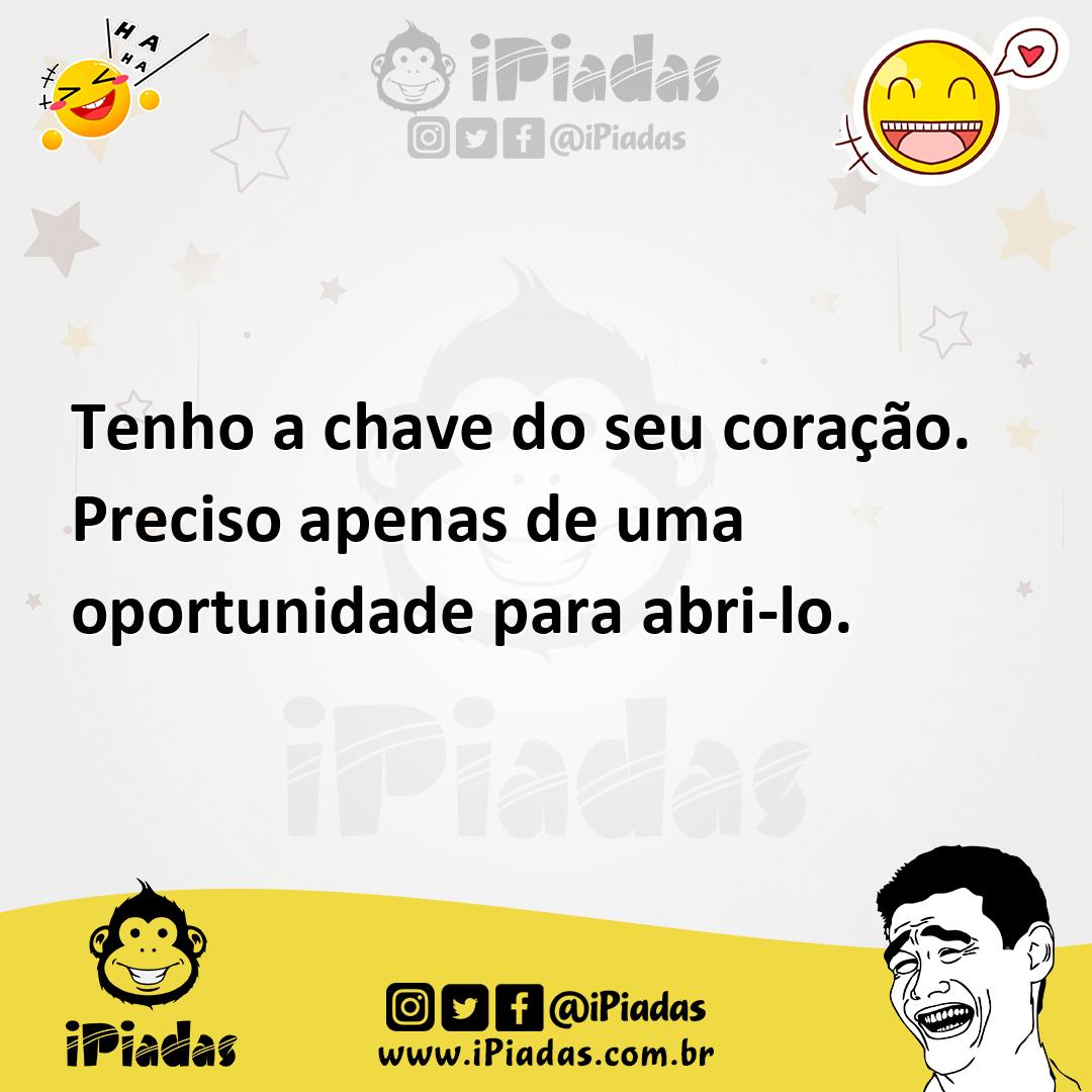 Ilustração de Tenho a chave do seu coração. Preciso apenas de uma oportunidade para... no iPiadas