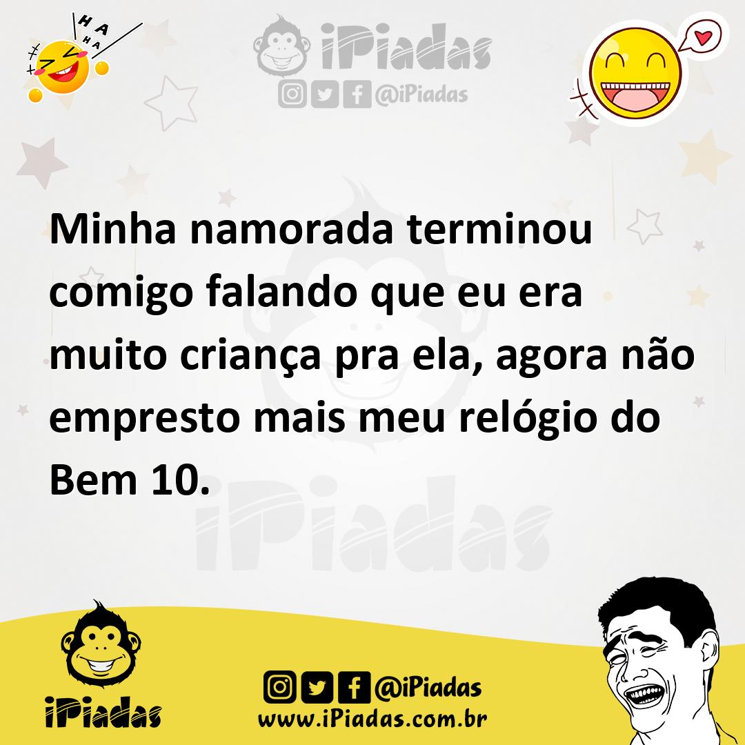 Ilustração de Minha namorada terminou comigo falando que eu era muito criança pra el... no iPiadas