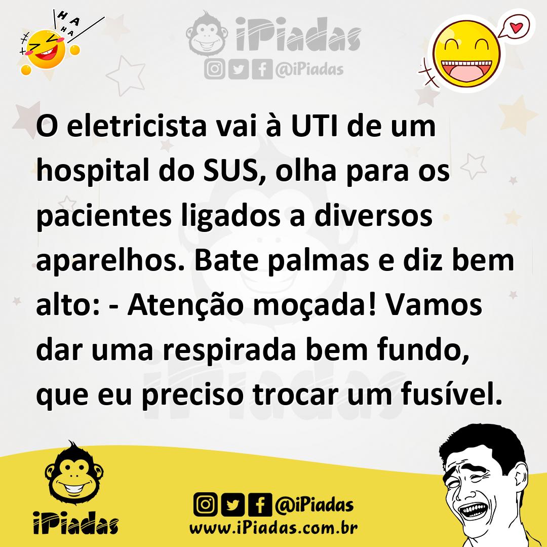 Ilustração de O eletricista vai à UTI de um hospital do SUS, olha para os pacientes... no iPiadas